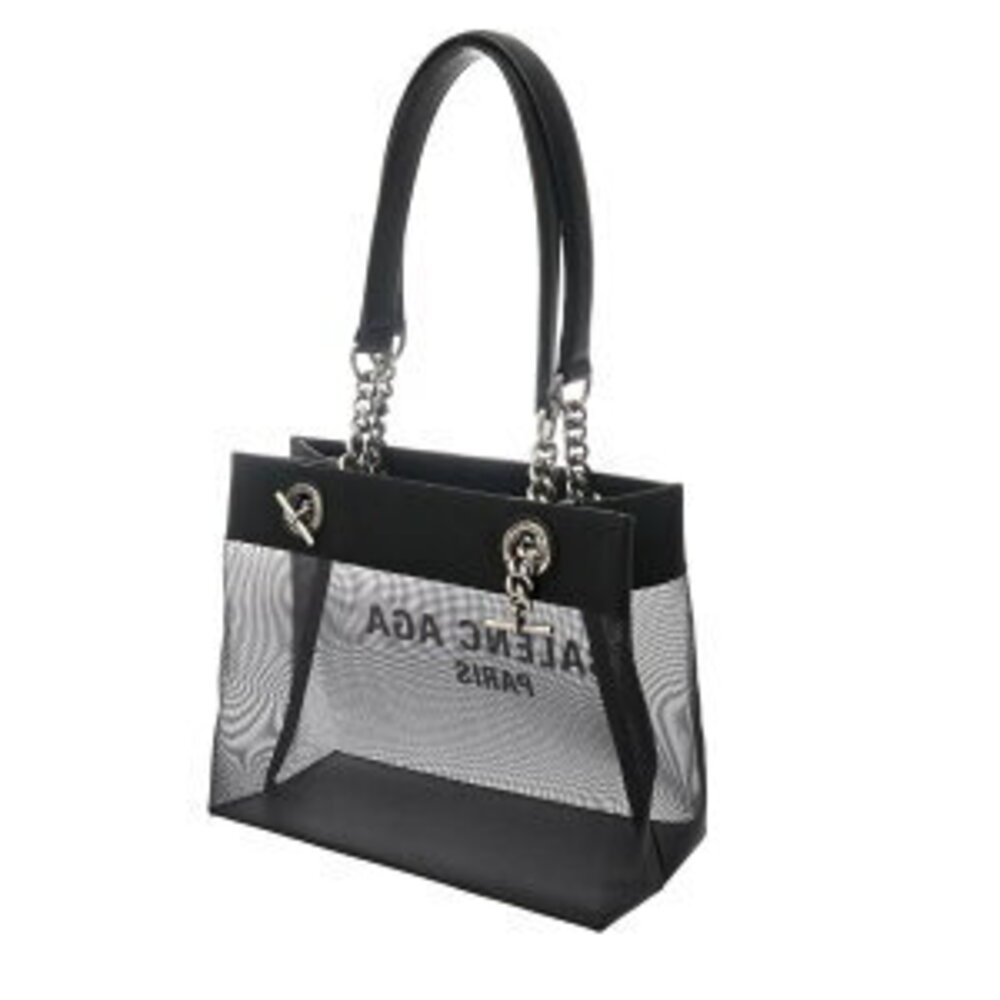 Balenciaga DUTY Tote Bag Black Mesh Leather - Picture 2 of 9